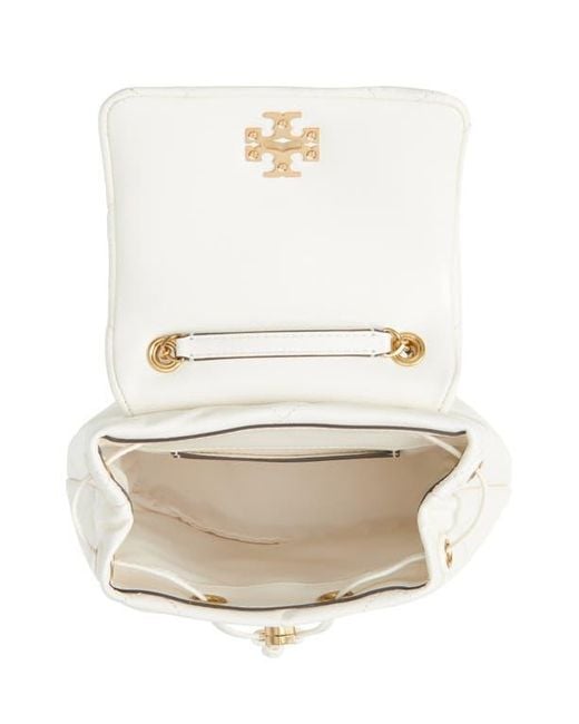 バックパック・リュック Tory Burch Kira Diamond Leather Mini Backpack White キラ ダイヤモンドキルト ミニ バックパック: レディース バック