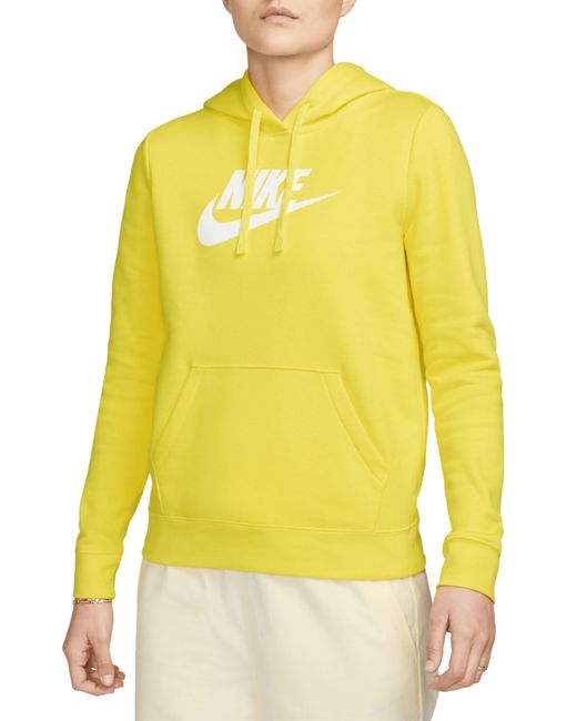 Nike Sportswear Club Fleece Hoodie in Yellow | Lyst