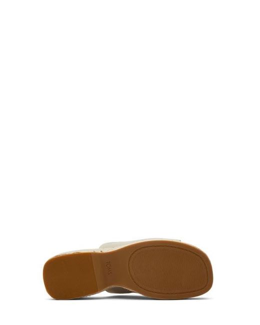 TOMS Natural Lailam Espadrille Platform Slide Sandal