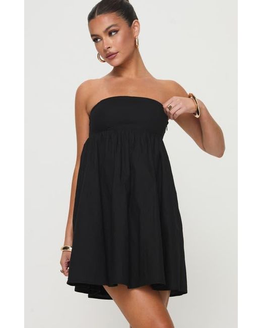Princess Polly Black Osment Strapless Babydoll Minidress