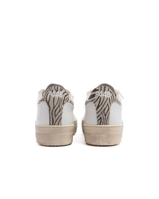 P448 White Thea Platform Sneaker