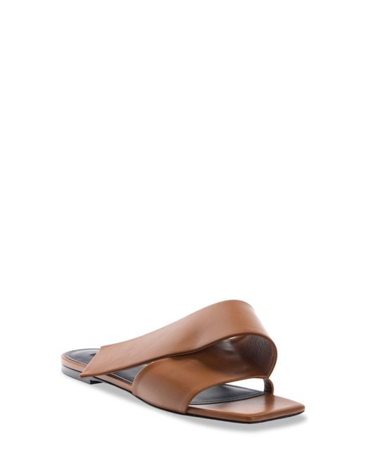 Givenchy Brown Twisted Ribbon Slide Sandal