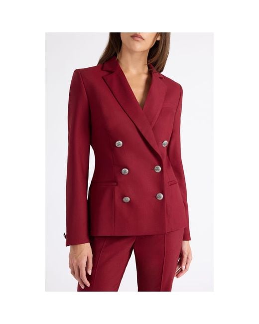 Santorelli Red Quinn Double Breasted Jacket