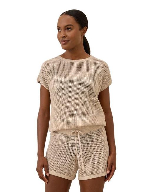 Pact Natural Beachside Linen Short Sleeve Top Made With Organic Cotton