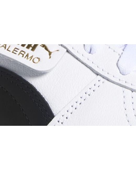 PUMA White Palermo Elevata Platform Sneaker