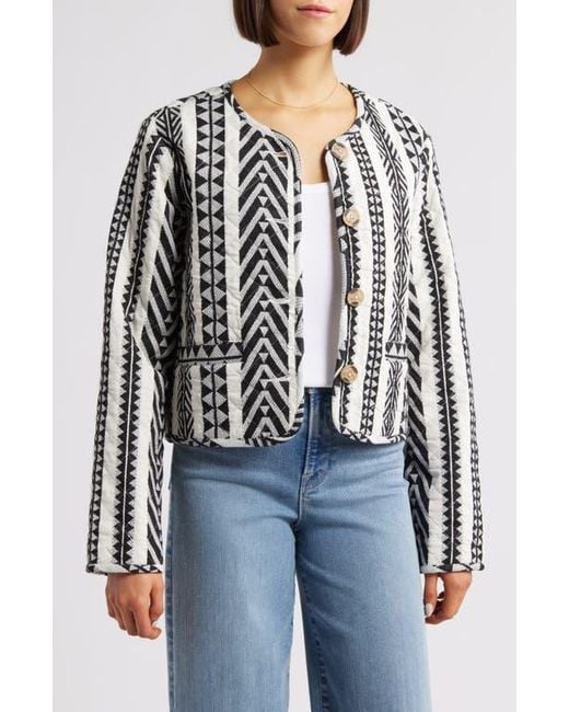 Sanctuary Black Coco Geo Quilted Jacket