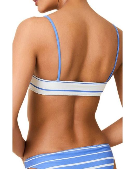 Solid & Striped Blue The Daniela Stripe Bikini Top