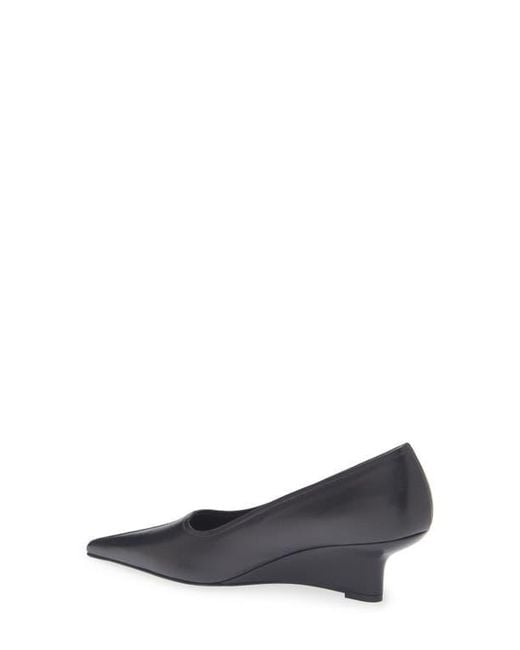 Totême Blue Pointed Toe Wedge Pump