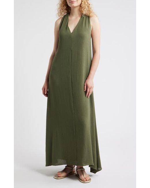 Halogen® Green Twist Back Sleeveless Maxi Dress