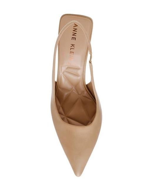 Anne Klein Natural Itzy Pointed Toe Slingback Pump