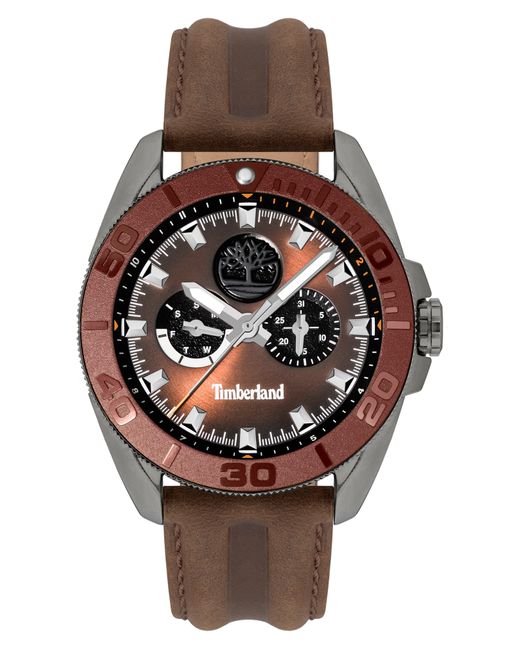 Timberland Fairhill Multifunction Leather Strap Watch for Men Lyst