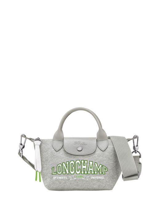 Longchamp Metallic Extra Small Le Pliage University Canvas & Leather Crossbody Bag