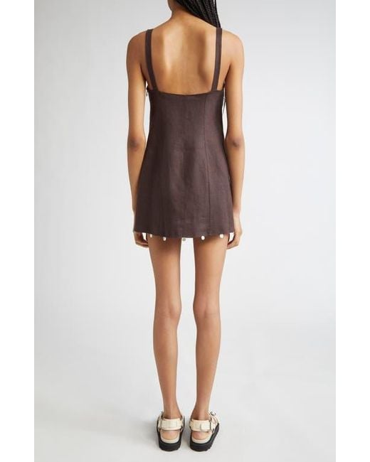 Siedres Black Alites Linen Minidress