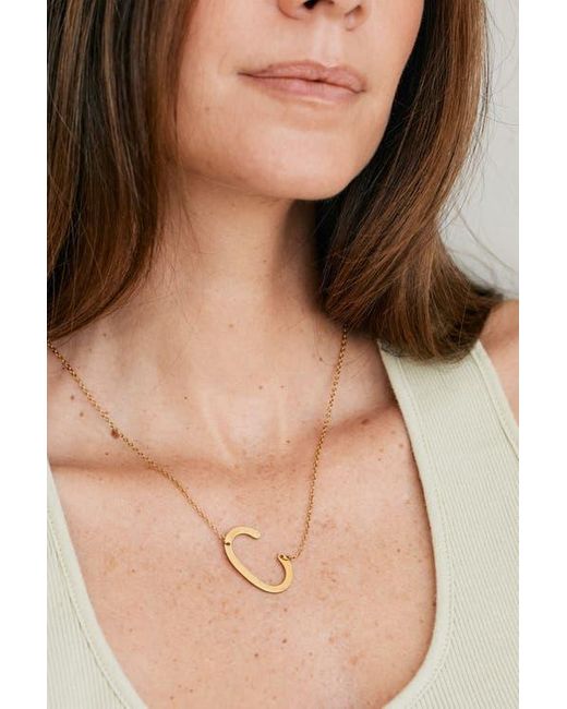 Mint & Lily Metallic Statement Initial Necklace