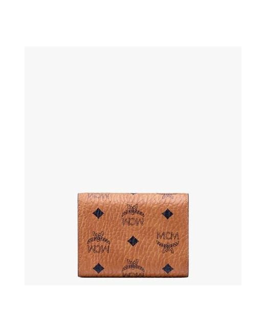 MCM White Tracy Trifold Wallet