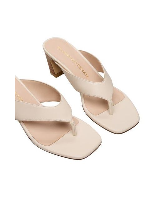 Stuart Weitzman Natural Stassi 50 Thong Sandal