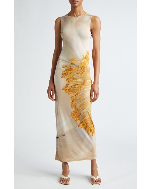 Paloma Wool Multicolor Fortunata Flower Print Semisheer Sleeveless Dress