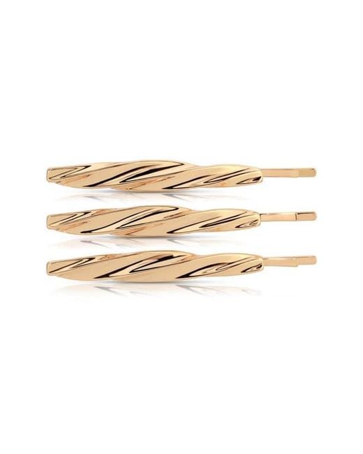 Ettika Natural 3-Pack Twisted Barrettes