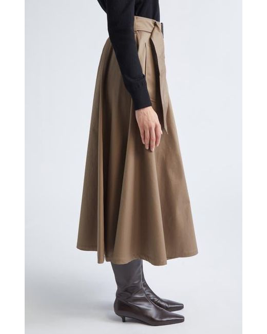 Burberry Natural Brenda Cotton Gabardine Trench Skirt
