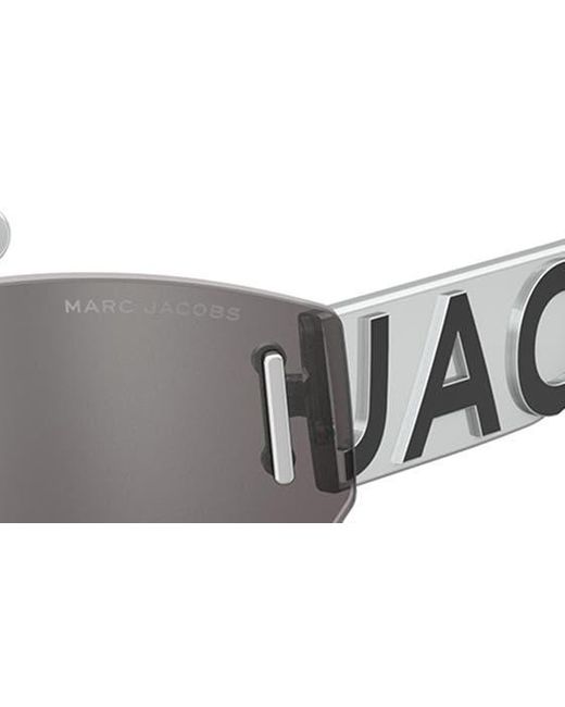 Marc Jacobs Gray 99mm Shield Sunglasses
