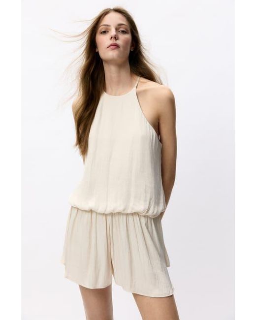 H&M Natural Draped Playsuit