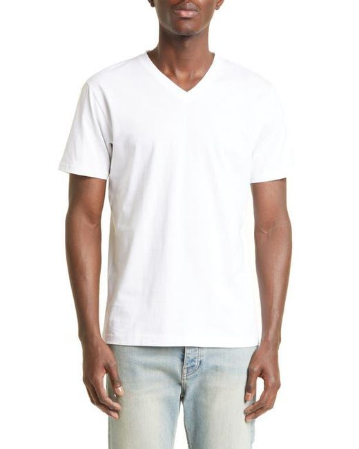 Sunspel White V-Neck T-Shirt for men