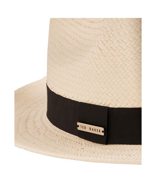 Ted Baker Natural Adrien Paper Straw Panama Hat for men
