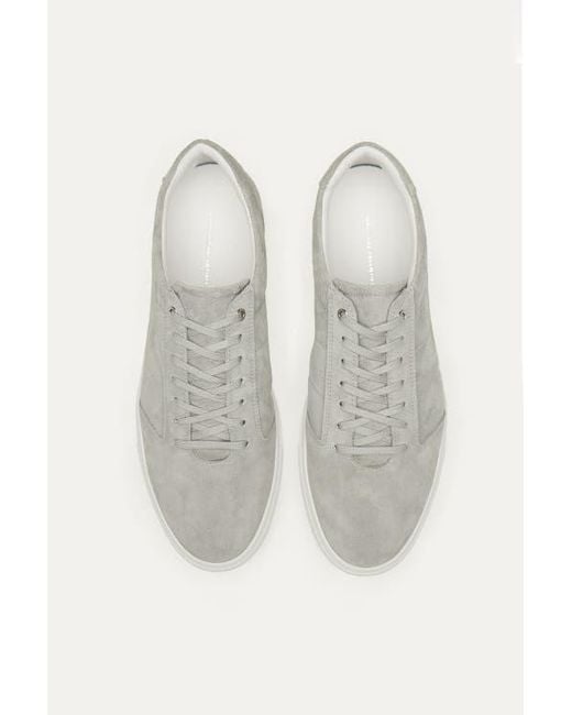 Want Les Essentiels De La Vie Gray Lennon 2.0 Suede Leather Low Sneaker for men
