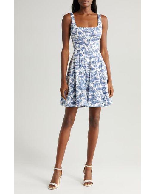Staud Blue Wells Dot Minidress