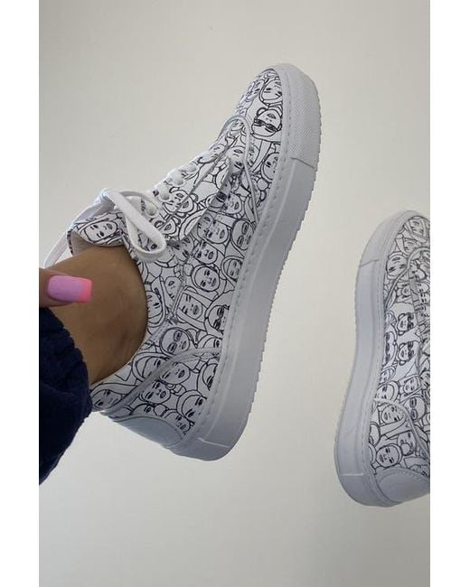 Fini White Bold Ty Sneaker