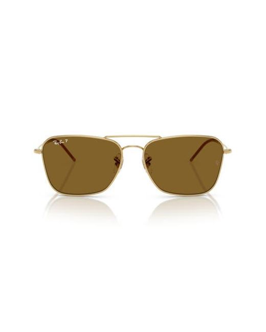 Ray-Ban Multicolor Caravan Reverse 58Mm Polarized Square Aviator Sunglasses for men