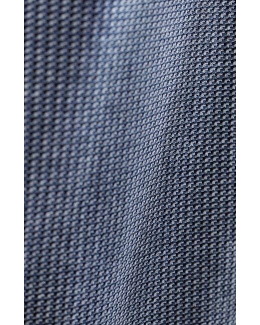 Bugatchi Blue Mercerized Cotton Polo for men