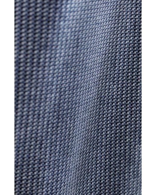 Bugatchi Blue Mercerized Cotton Polo for men