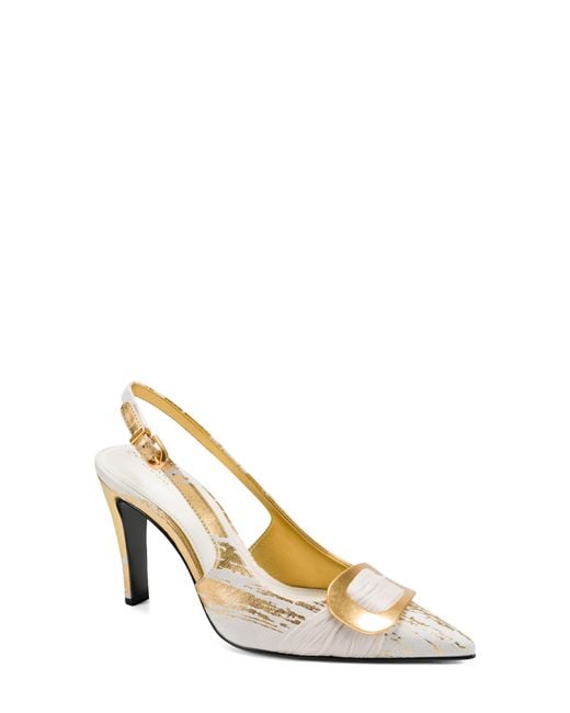 Donna Karan Metallic Peara Slingback Pump