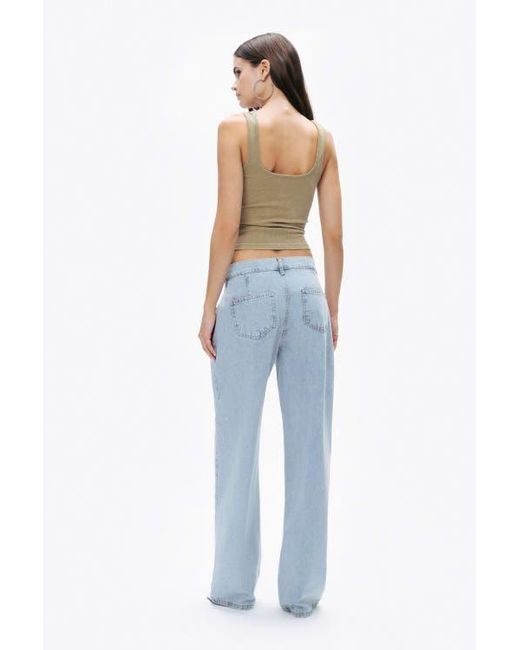 Nocturne Blue Printed Detail Crop Top