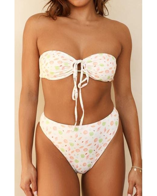 Dippin' Daisy's Women's Brown Seashore High Waist Cheeky Bikini Bottom