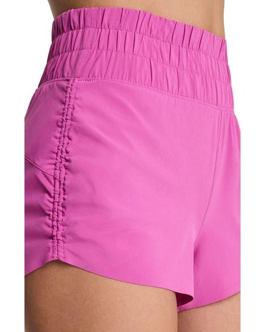 Spanx Pink Cinched Running Shorts