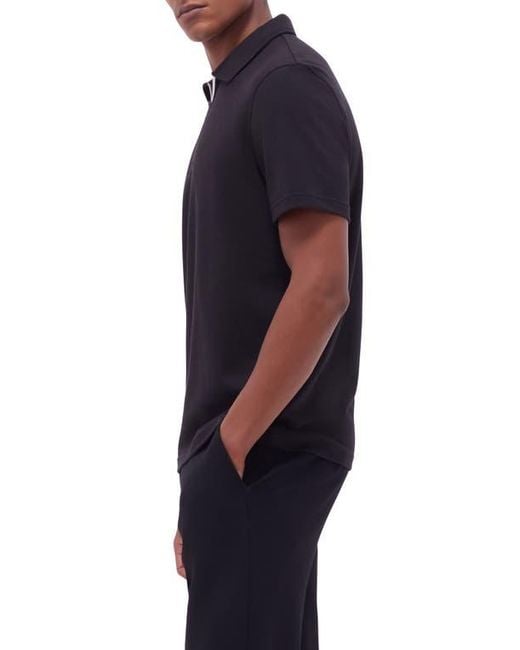 Bugatchi Blue Quarter Zip Polo for men