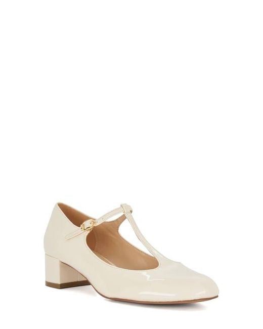 Dune Natural Believable T-Strap Pump
