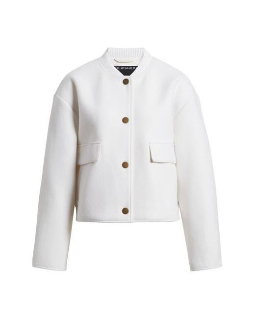 Bernardo White Felt Crop Jacket