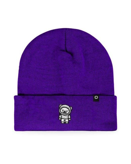 Alix Purple Ice Bear Beanie for men