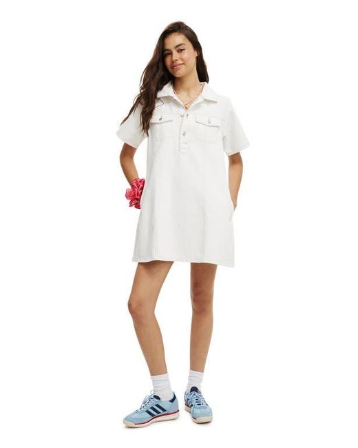 Cotton On White Original Denim Mini Dress