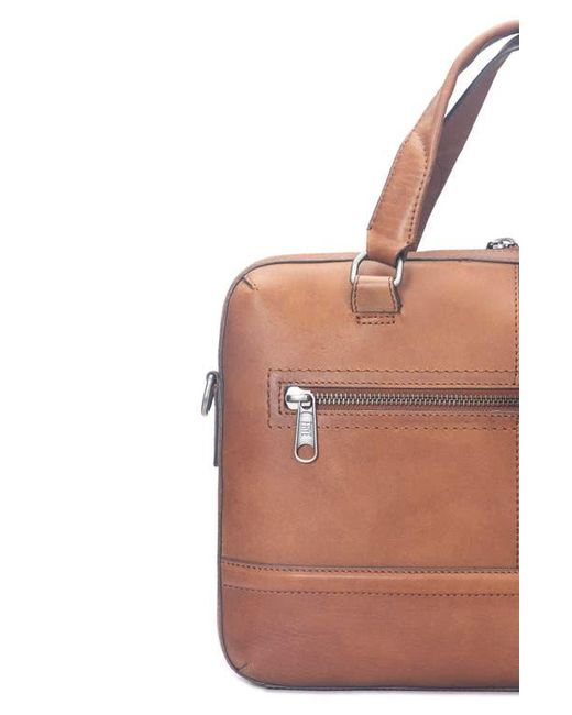 Frye Brown Nash Leather Briefcase