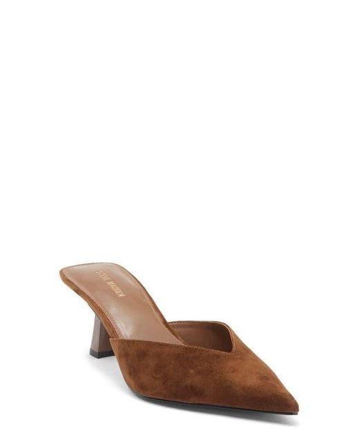 Steve Madden Brown Mod Pointed Toe Mule Pump