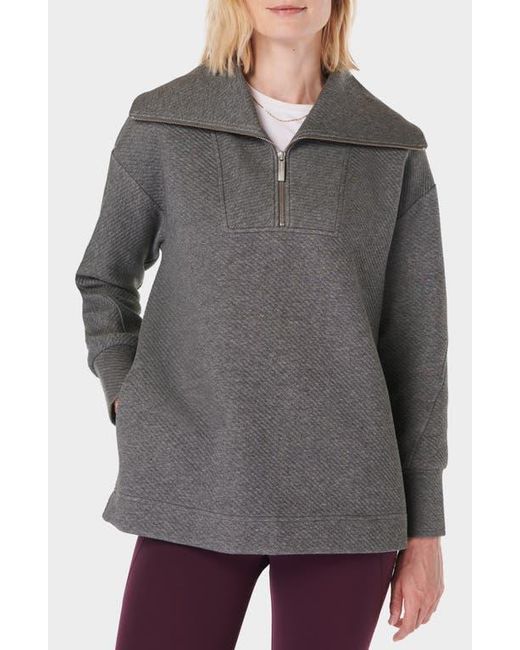 Sweaty Betty Gray Radiant Half Zip Sweatshirt