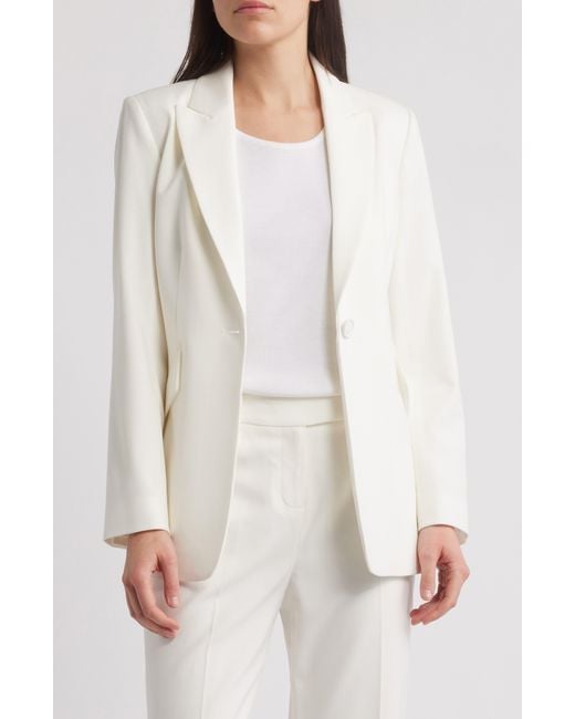 Tahari White Peak Lapel Jacket