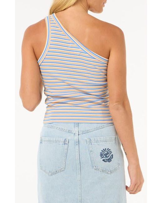 Rip Curl Blue Las Dalias One Shoulder Tank