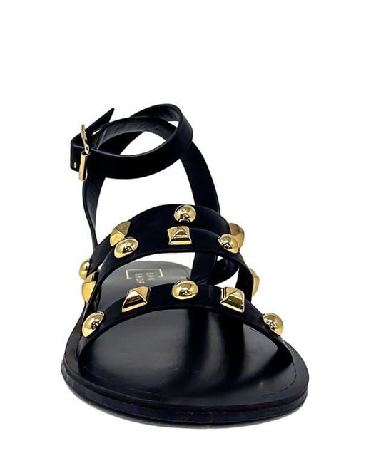 Shu Shop Black Daphne Studded Gladiator Sandal