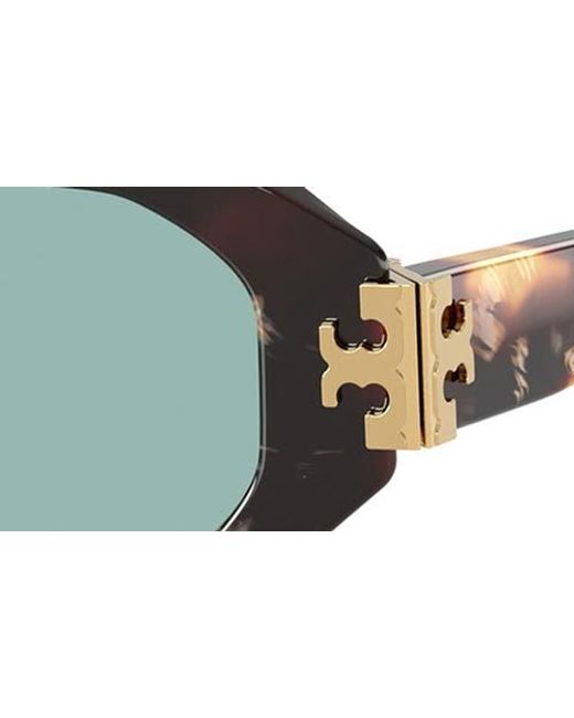 Tory Burch Green Geometric Sunglasses
