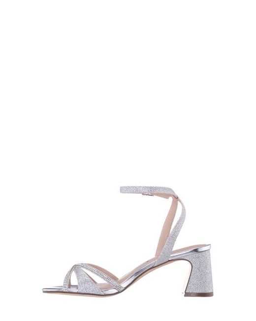 Nina White Bracha Ankle Strap Sandal